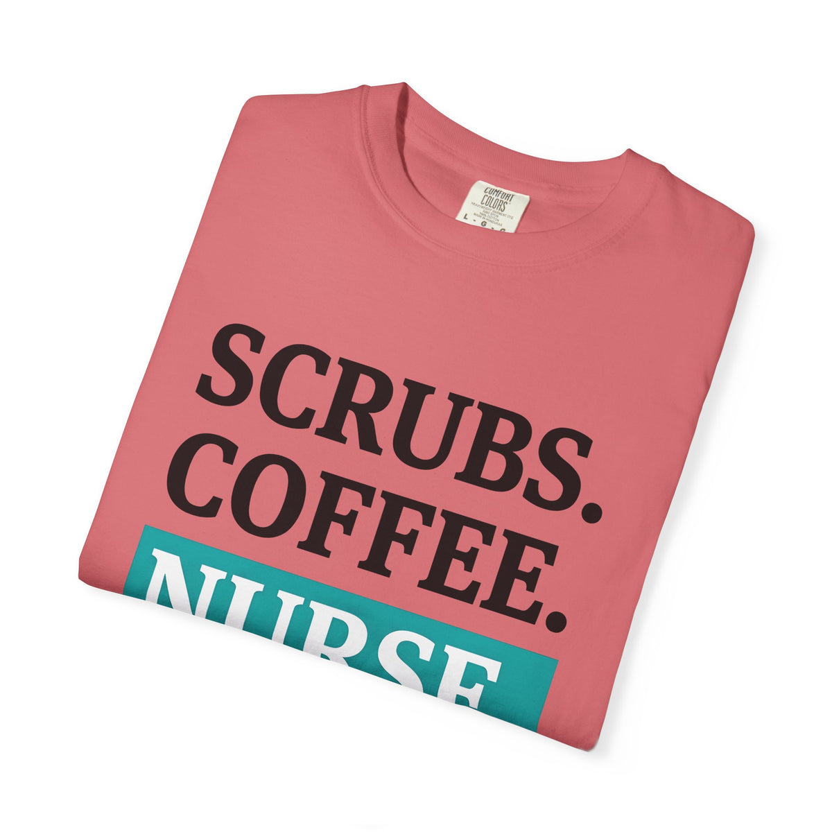 Coffee Cup T-Shirt Nurse Humor Gift Women Modern T-Shirt T-Shirt T-Shirt Rn Fan Contemporary T-Shirt Funny Graphic Minimalist Teal Highlight T-Shirt