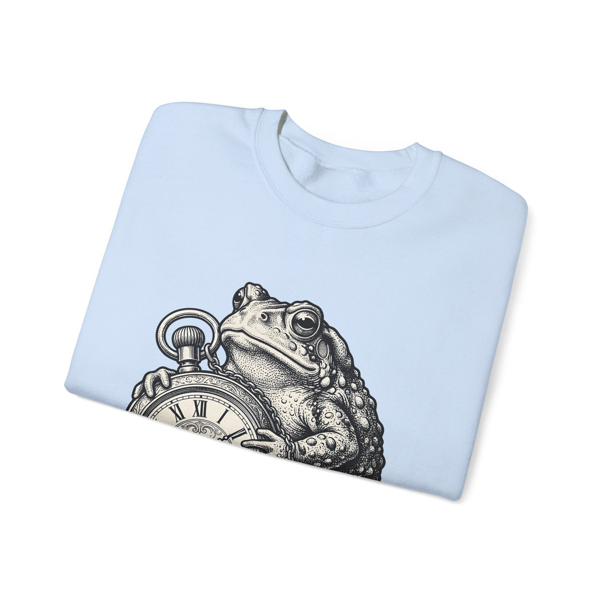 Toad Pocket Watch Sweatshirt Funny Animal Gift Women Vintage Sweatshirt Pocket Watch Sweatshirt Humor Fan Retro Sweatshirt Wildlife Graphic Hand Drawn Chain