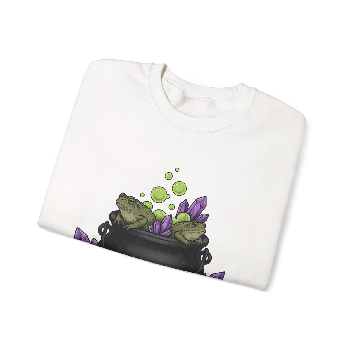 Cauldron Frogs Sweatshirt Halloween Witchcraft Gift Women Gothic Sweatshirt Toad Sweatshirt Horror Fan Dark Sweatshirt Occult Graphic