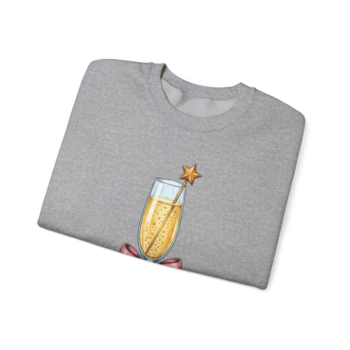Flute Glass Holiday Occasion Gift Minimalist Glassware Christmas Fan Simple Celebration Sweatshirt
