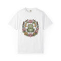 Frog Lotus Blossom T-Shirt Boho Chic Environment Gift Women Line Art T-Shirt Toad T-Shirt Bohemian Fan Minimalist T-Shirt Eco Graphic Distressed