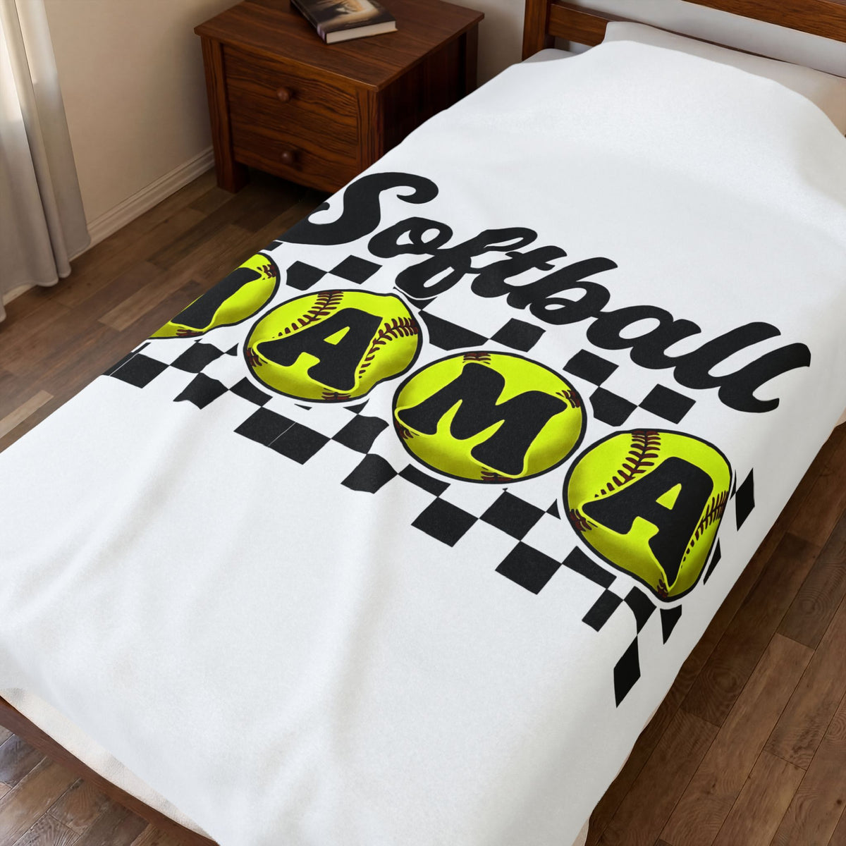 Softball Balls Blanket Softball Mom Competition Gift Women Minimalist Blanket Softballs Blanket Mom Fan Simple Blanket Competitive Graphic