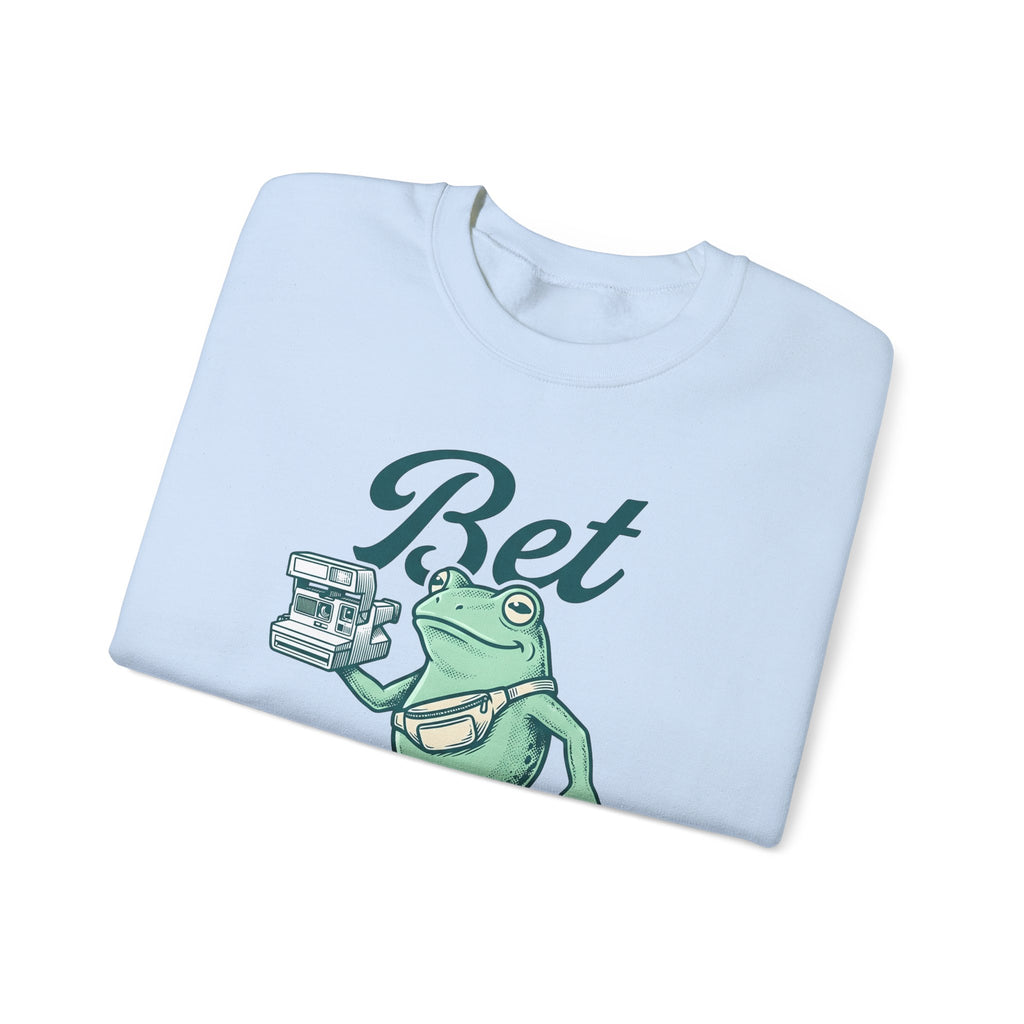 Frog Photo Sweatshirt Funny Wildlife Gift Women Retro Sweatshirt Toad Sweatshirt Humor Fan Vintage Sweatshirt Animal Graphic Sketch Waist Sweatshirt Sweatshirt