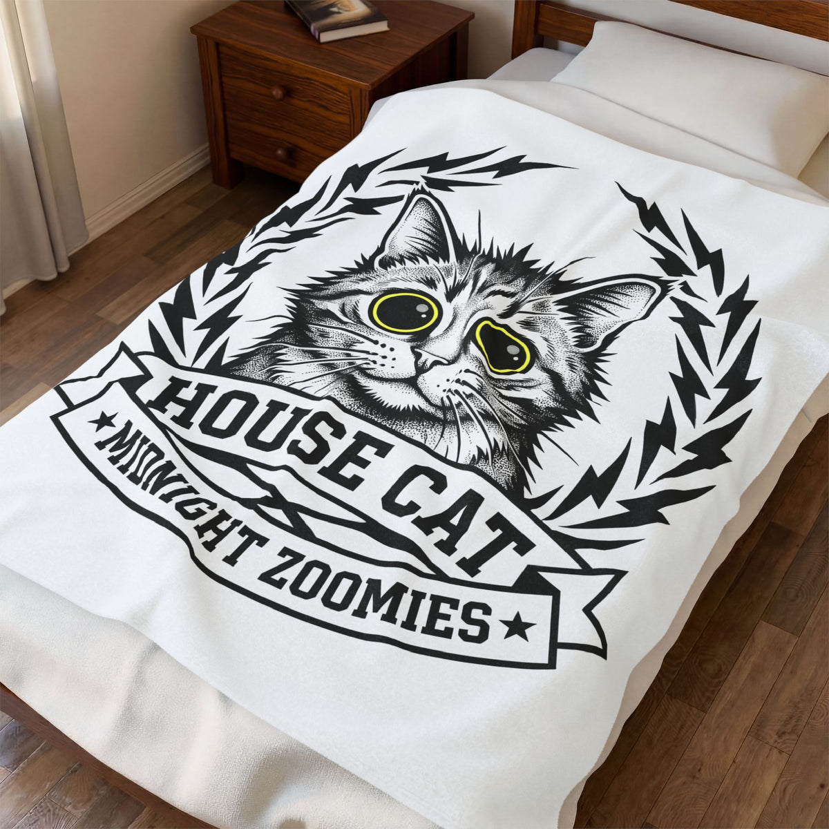 Striped Cat Cat Comedy Gift Modern Tabby Cat Feline Fan Retro Electric Blanket