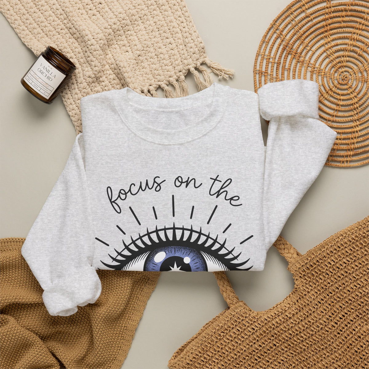 Enchanted Eye Sweatshirt Boho Chic Mindfulness Gift Women Cartoon Sweatshirt Mystic Sweatshirt Hippie Fan Comix Sweatshirt Meditation Graphic Sleek Glow Sweatshirt