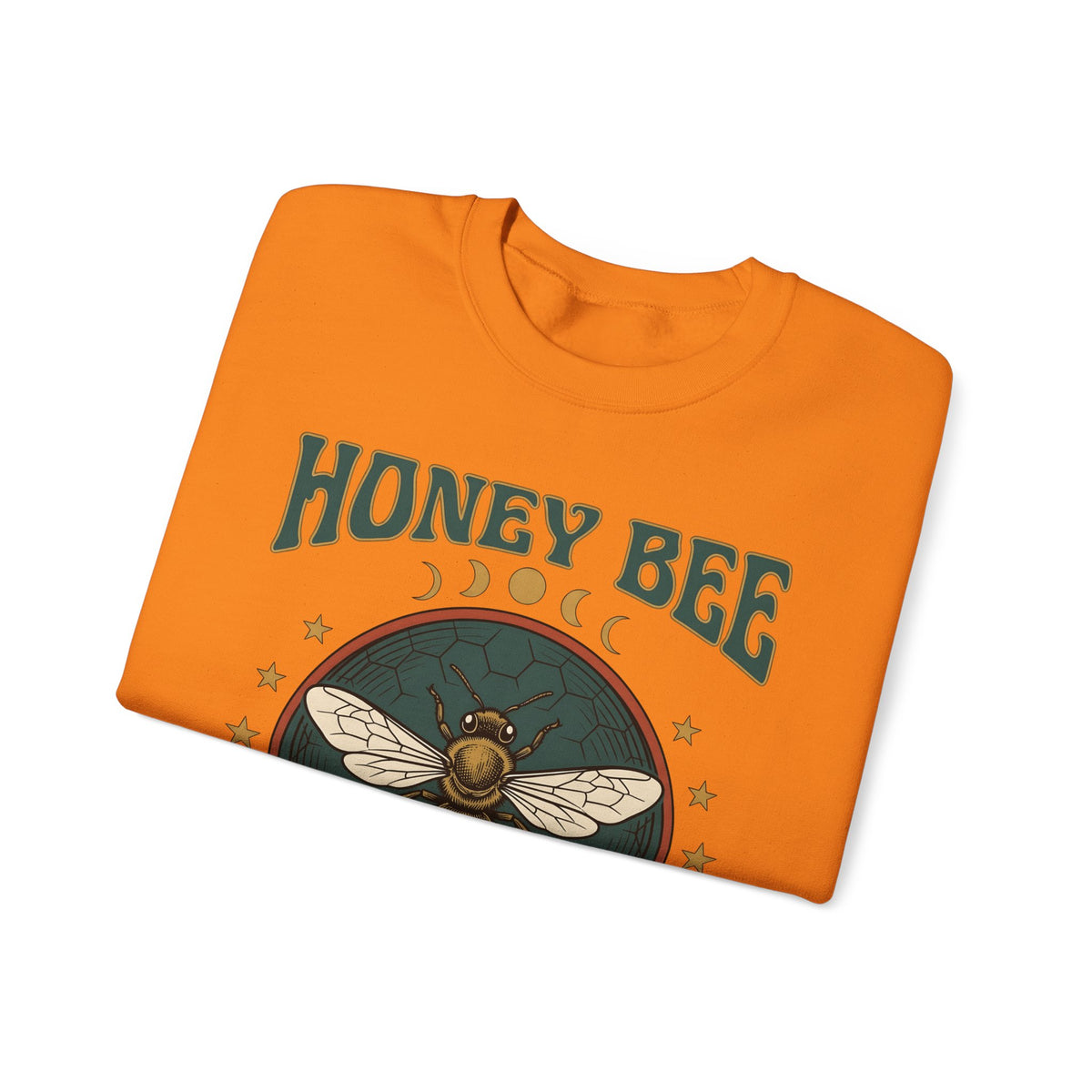 Honey Bee Sweatshirt Boho Chic Nature Gift Women Vintage Sweatshirt Bee Sweatshirt Bohemian Fan Distressed Graphic Illustration Retro Stars Sweatshirt