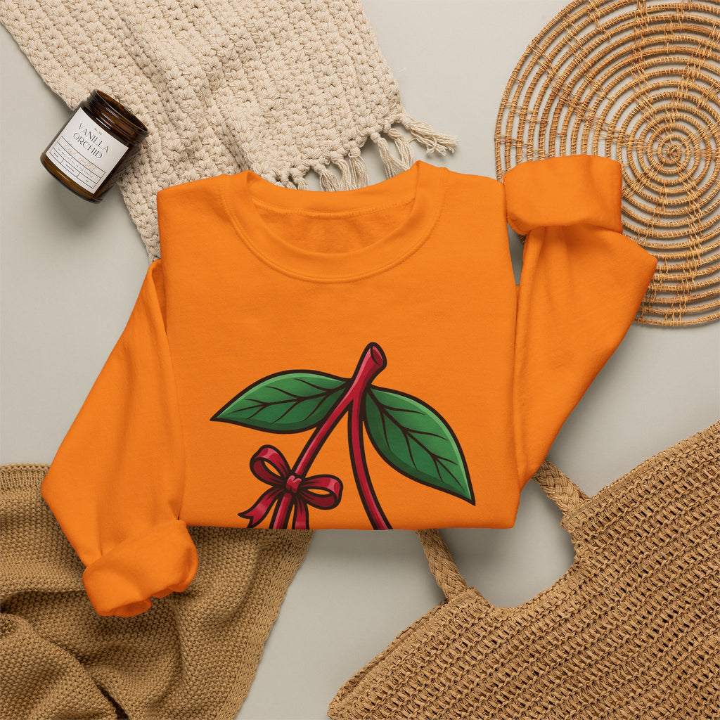 American Cherries 4Th Of July Beach Gift Comic Cherry Independence Day Fan Cartoon Coastal Sweatshirt
