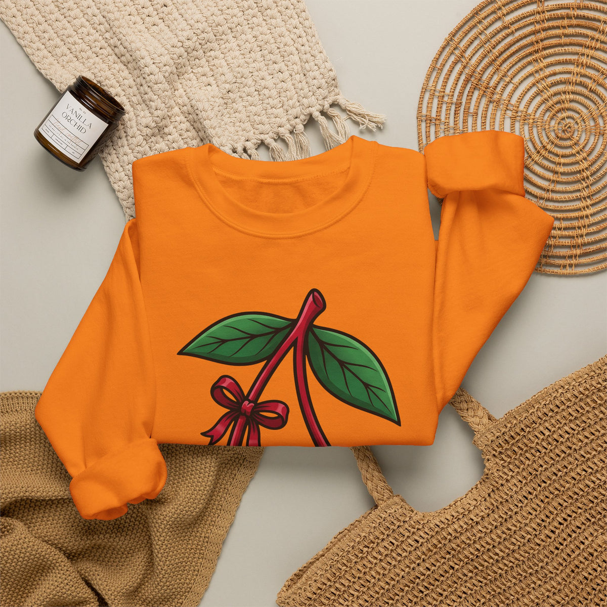 American Cherries 4Th Of July Beach Gift Comic Cherry Independence Day Fan Cartoon Coastal Sweatshirt