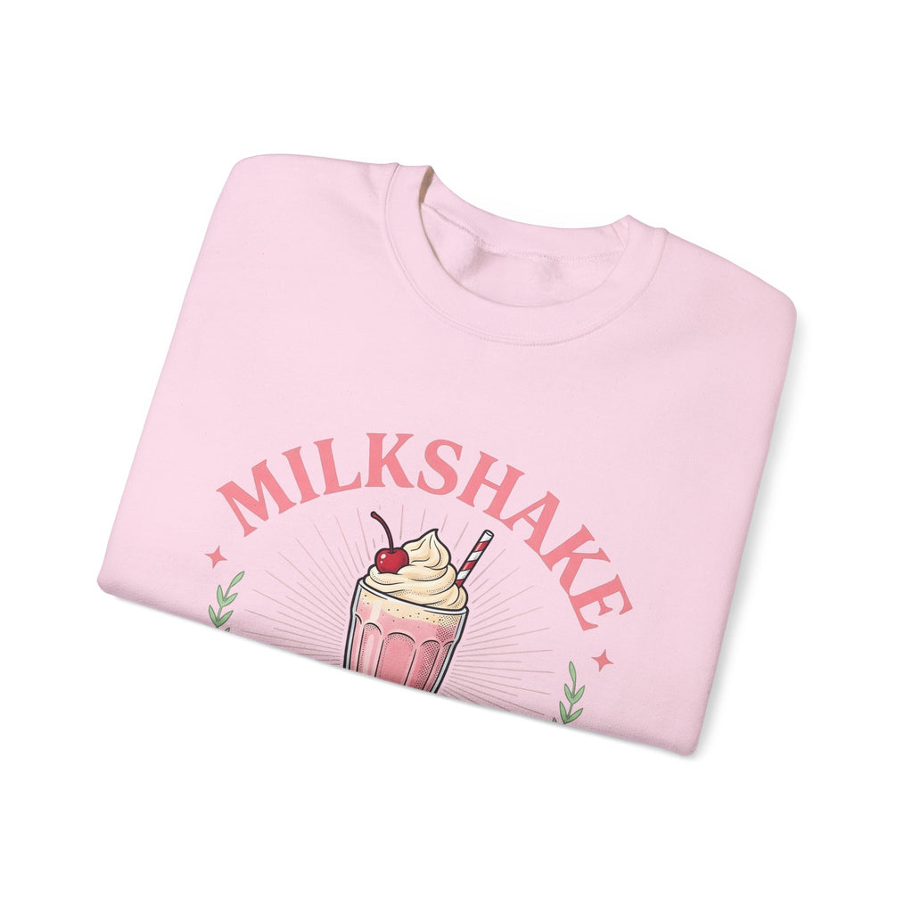 Milkshake Illustration Sweatshirt Desserts Cafe Gift Women Antique Sweatshirt Shake Sweatshirt Dessert Fan Retro Sweatshirt Coffee Graphic Vintage-Inspired