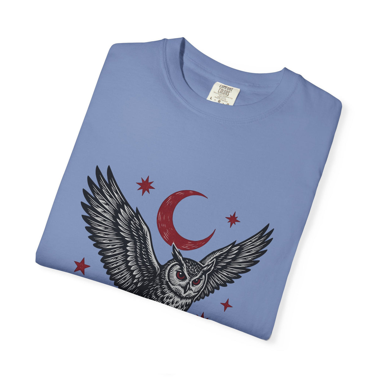 Moon Owl T-Shirt Gothic Creatures Gift Women Classic T-Shirt Owl T-Shirt Dark Fan Vintage T-Shirt Beast Graphic Ink Shines T-Shirt