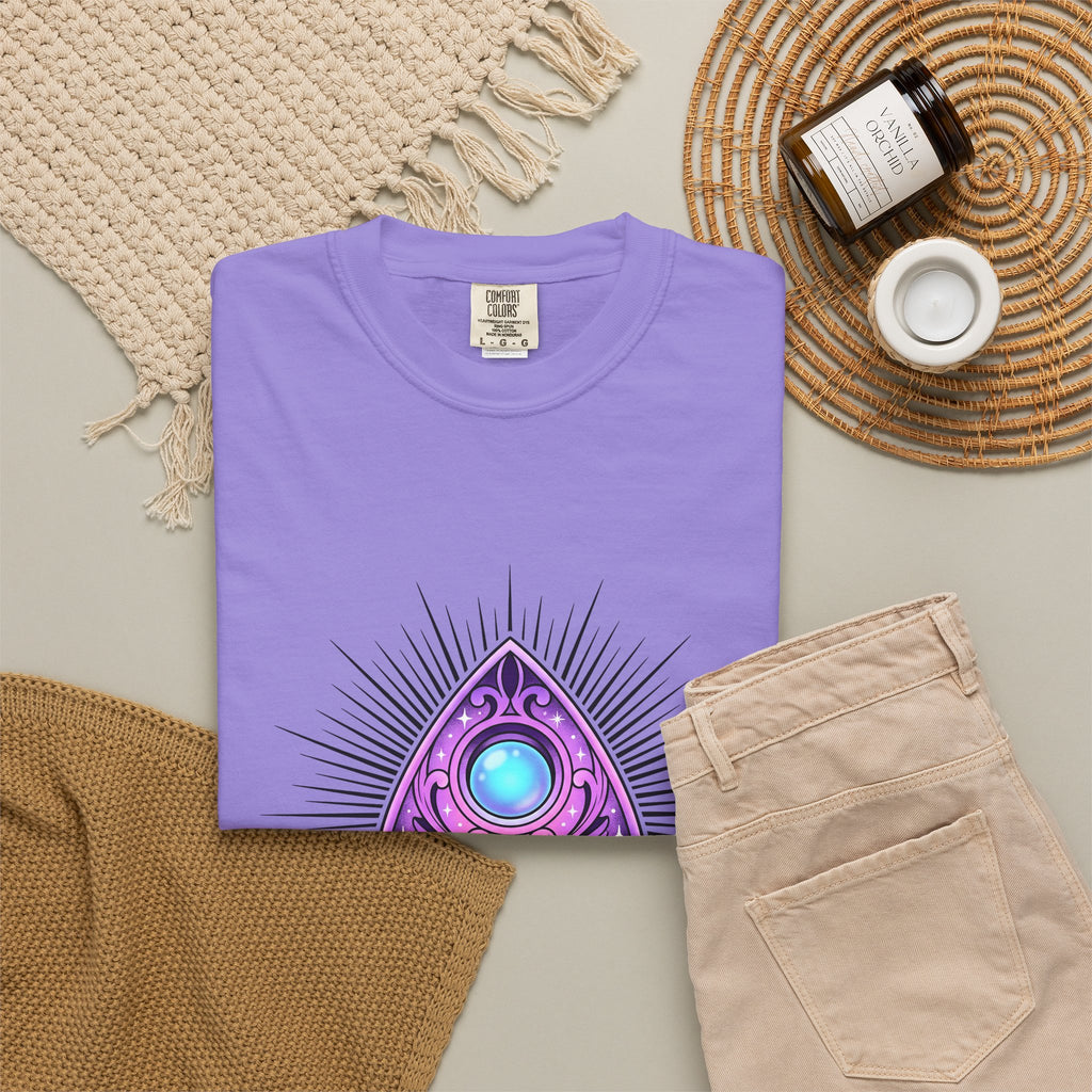 Magic Planchette T-Shirt Boho Chic Zodiac Gift Women Mystical T-Shirt Ouija Board T-Shirt Bohemian Fan Spiritual T-Shirt Astrology Graphic Trippy
