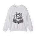 Sun Moon Boho Chic Astrology Gift Sketch Celestial Body Bohemian Enthusiast Drawing Astrology Sweatshirt