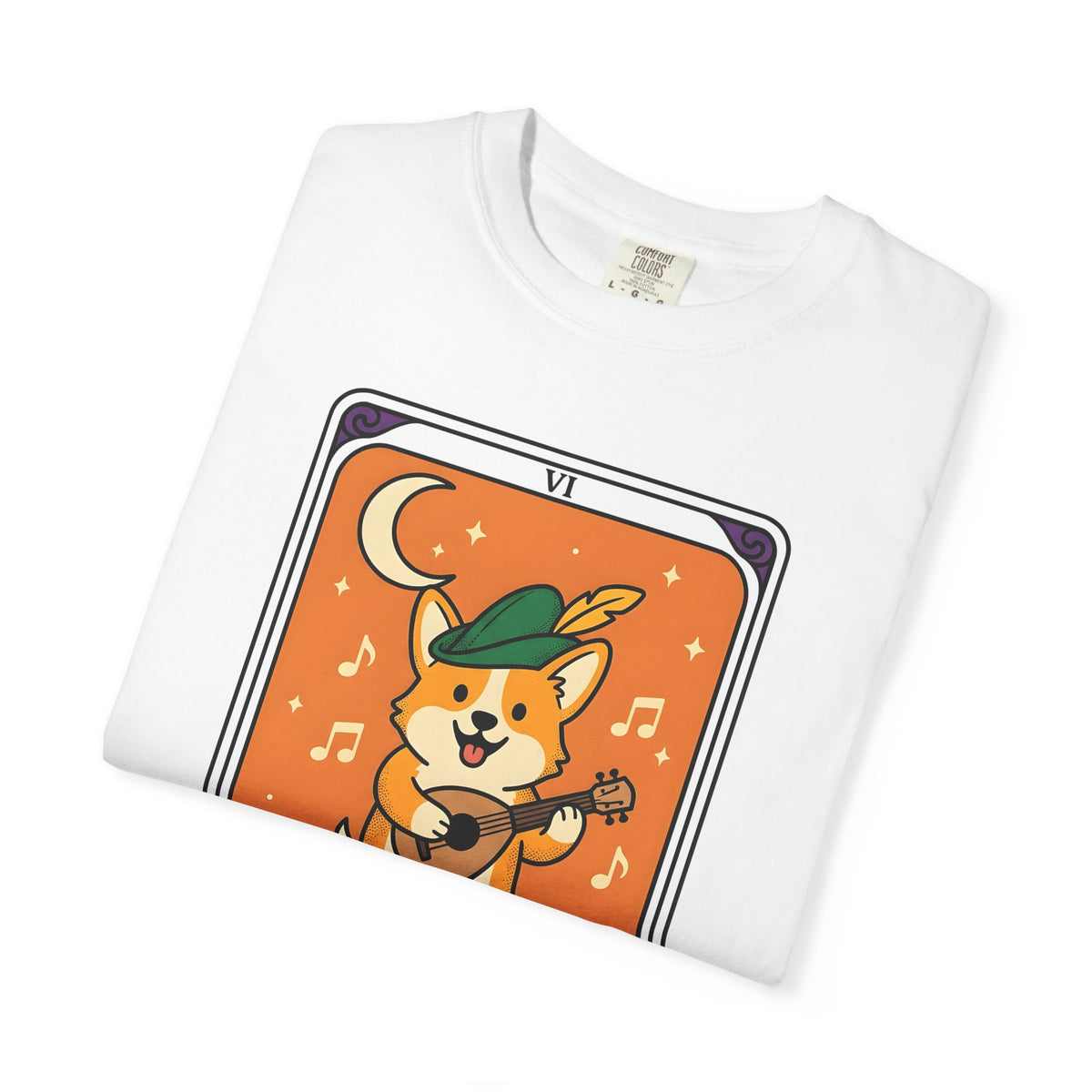 Corgi Performer T-Shirt Boho Chic Animal Gift Women Anime T-Shirt Pembroke Welsh Corgi T-Shirt Bohemian Fan Manga T-Shirt Animal Graphic Hand Drawn