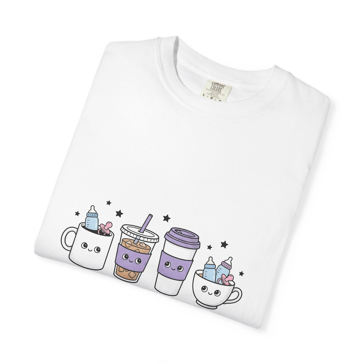 Adorable Coffee T-Shirt T-Shirt Nurse Espresso Gift Women Chibi T-Shirt Coffee Cup T-Shirt Healthcare Enthusiast Cartoon T-Shirt Coffee Graphic Sketch