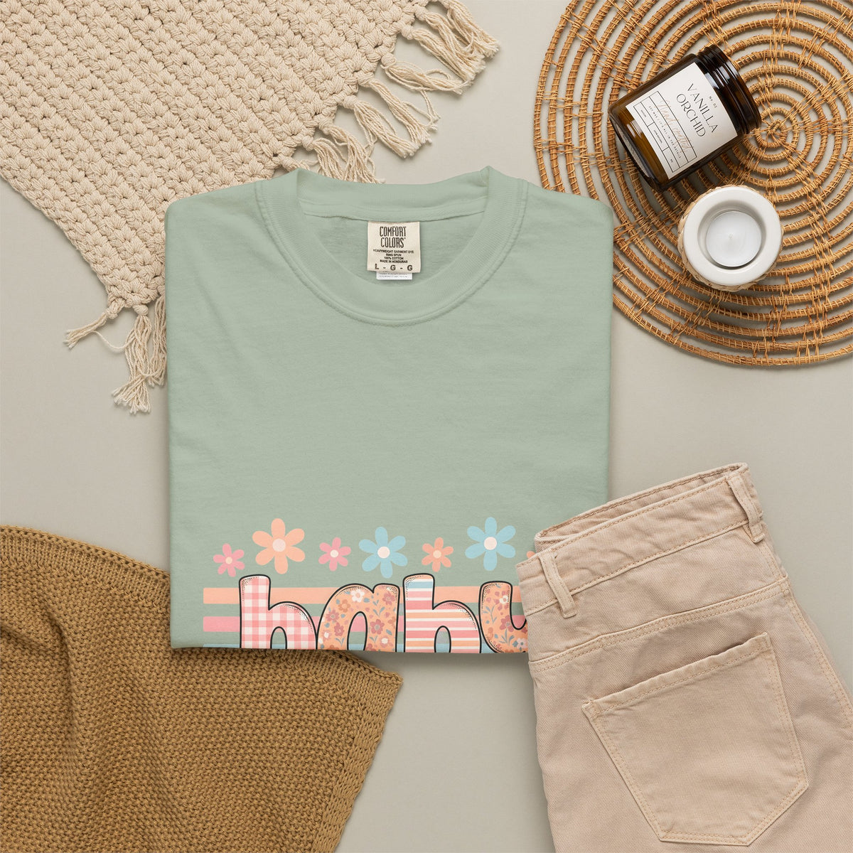 Baby Necessities T-Shirt Baby Event Gift Women Delightful T-Shirt Baby Gear T-Shirt Baby Fan Nursery T-Shirt Party Graphic Light Hues Petals T-Shirt