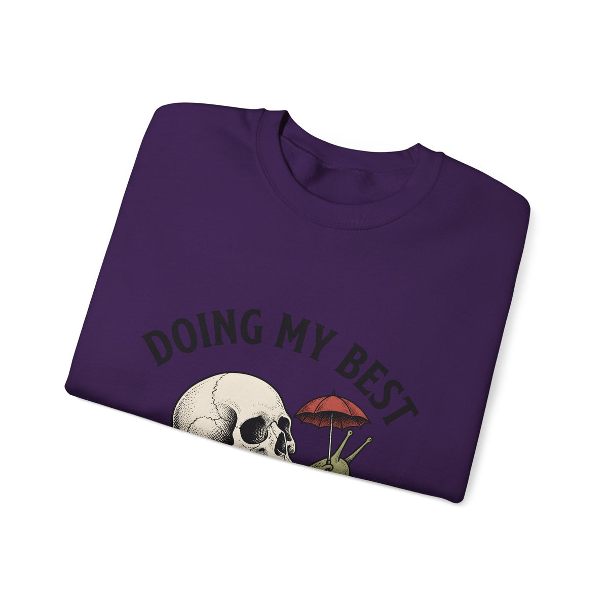 Snail Skeleton Funny Gothic Gift Retro Snail Humor Fan Vintage Dark Sketch Parasol Sweatshirt