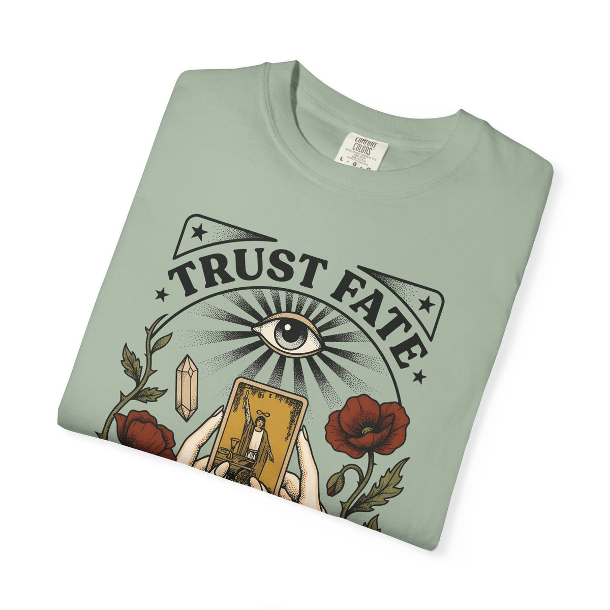 Oracle Card Hands T-Shirt Boho Chic Metaphysical Gift Women Magical T-Shirt Tarot Card T-Shirt Bohemian Fan Mystical Graphic T-Shirt Hand Drawn