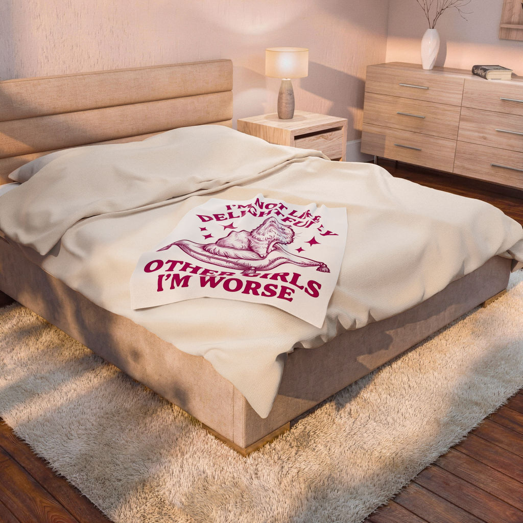 Furry Cat Blanket Funny Animal Gift Women Classic Blanket Kitten Blanket Humor Fan Cartoon Blanket Creature Graphic Doodle Throw Blanket Blanket