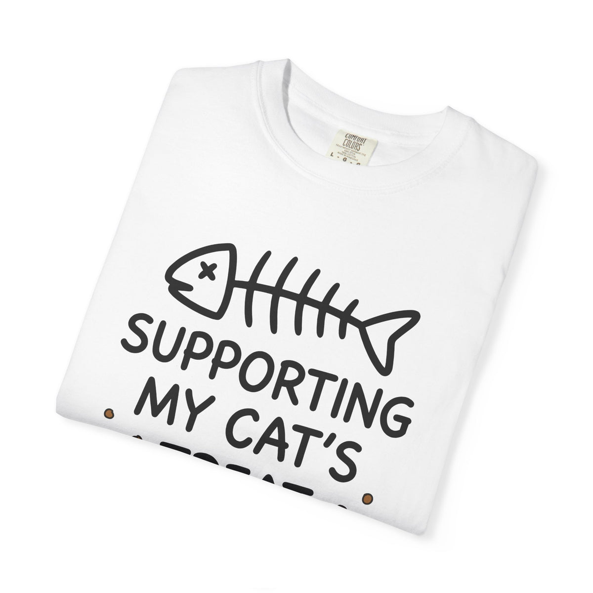 Fish Bone T-Shirt Cat Funny Gift Women Cute T-Shirt Fish Skeleton T-Shirt Cat Fan Fishy T-Shirt Humorous Graphic Sketch Cat Treats T-Shirt