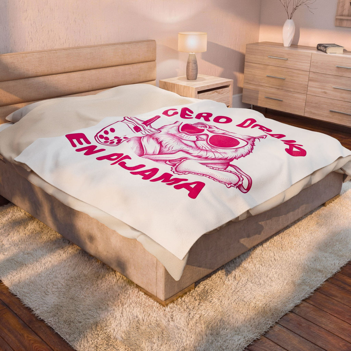 Cat Eyewear Blanket Funny Critter Gift Women Line Art Blanket Glasses Blanket Humor Fan Cartoon Blanket Animal Graphic Illustration Bubble Tea