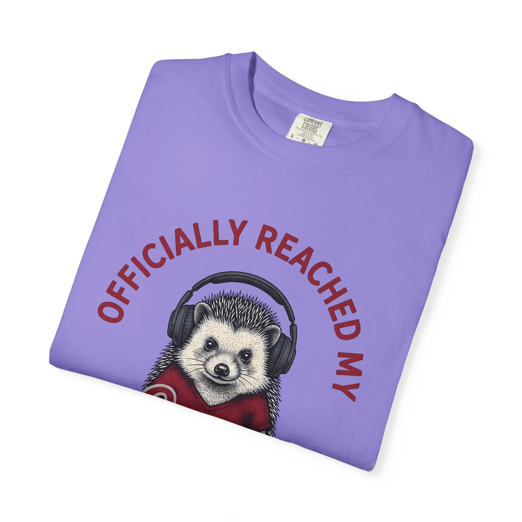 Hedgehog Headphones T-Shirt Moms Animal Gift Women Quirky T-Shirt Earphones T-Shirt Mother Fan Earbud Graphic Retro T-Shirt Vintage T-Shirt T-Shirt
