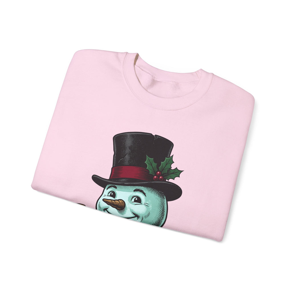 Snowman Christmas Event Gift Rustic Frosty Holiday Fan Country Party Nostalgic Tartan Scarf Sweatshirt