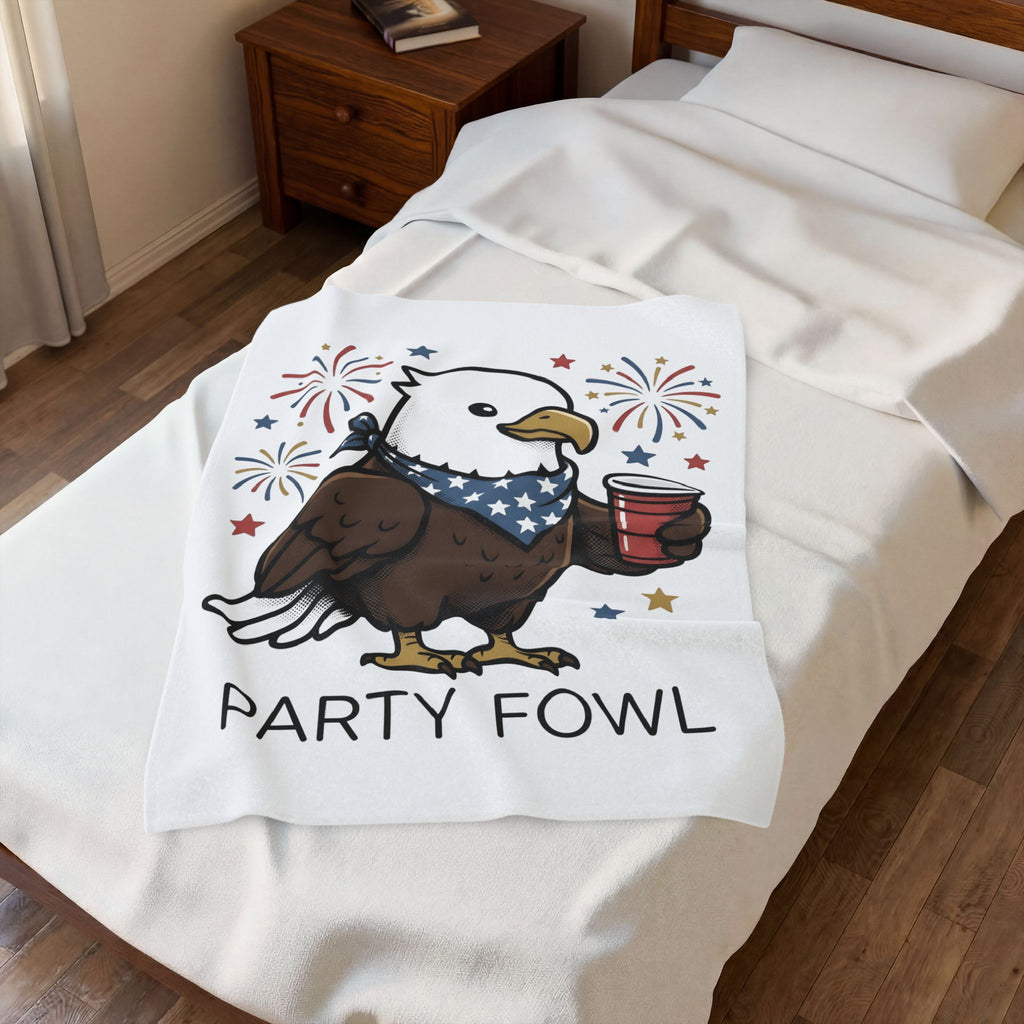 Bald Eagle Blanket 4th Of July Usa Gift Women Comic Blanket Eagle Blanket Independence Day Fan Cartoon Blanket American Graphic Vintage Fireworks