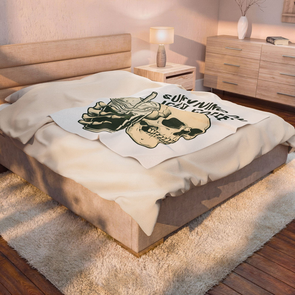 Skull Blanket Blanket Coffee Funny Gift Women Ink Blanket Coffee Blanket Blanket Coffee Fan Tattoo Blanket Humor Graphic Retro Bony Hand Blanket
