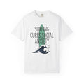 Surfboard Wave Surfing Beach Gift Bold Wave Surfer Enthusiast Coastal Minimalist T-Shirt