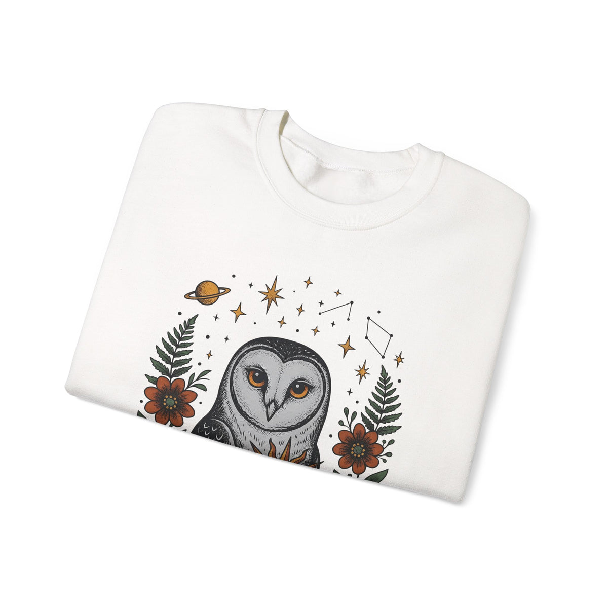 Owl Sun Boho Chic Nature Gift Boho Hoot Bohemian Fan Hippie Environmental Vintage Floral Sweatshirt
