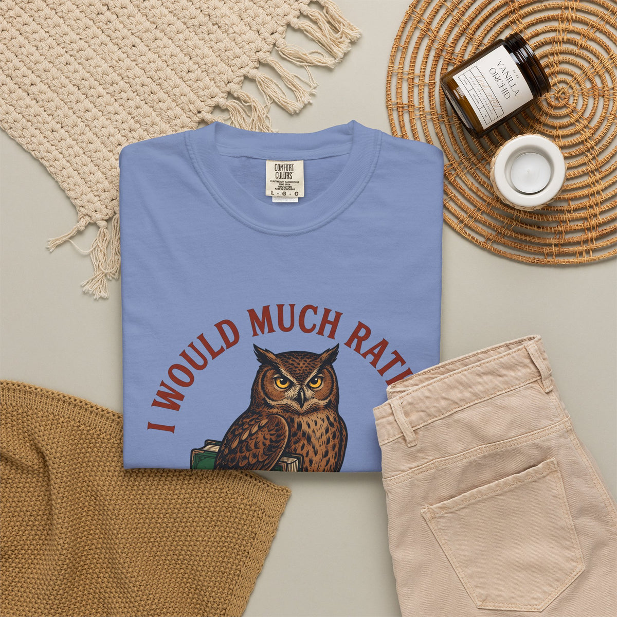Owl Books T-Shirt Book Animal Gift Women Vintage T-Shirt Bookish T-Shirt Bibliophile Enthusiast Retro T-Shirt Wildlife Graphic Hand Drawn Animal
