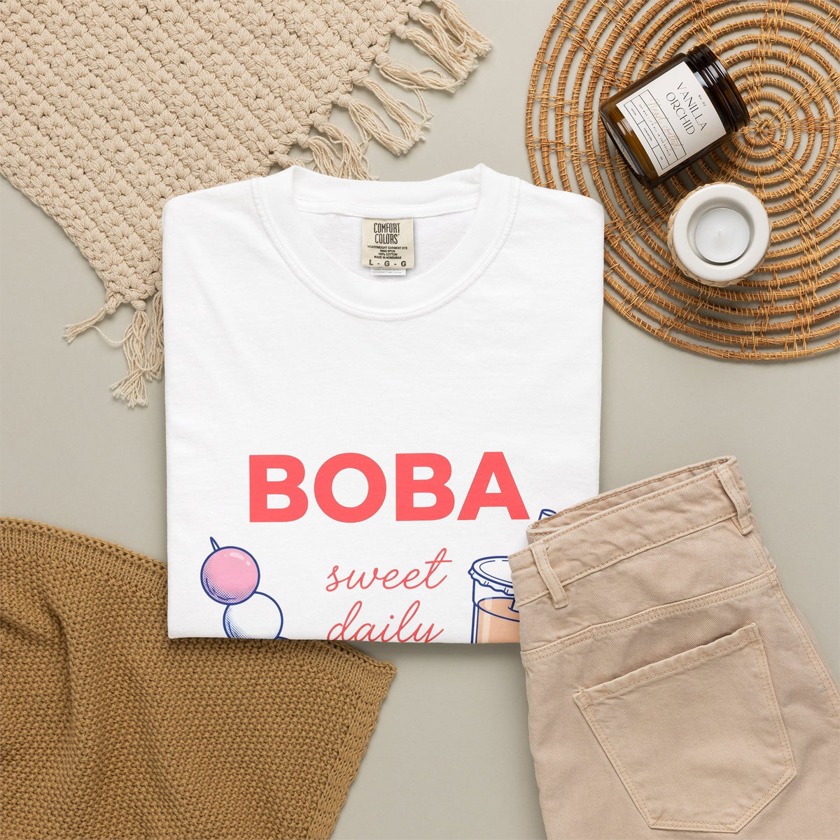 Tapioca Tea T-Shirt Drinks Culinary Gift Women Illustration T-Shirt Bubble Tea T-Shirt Beverage Fan Drawing Design Graphic Foodie Sketch Sweet