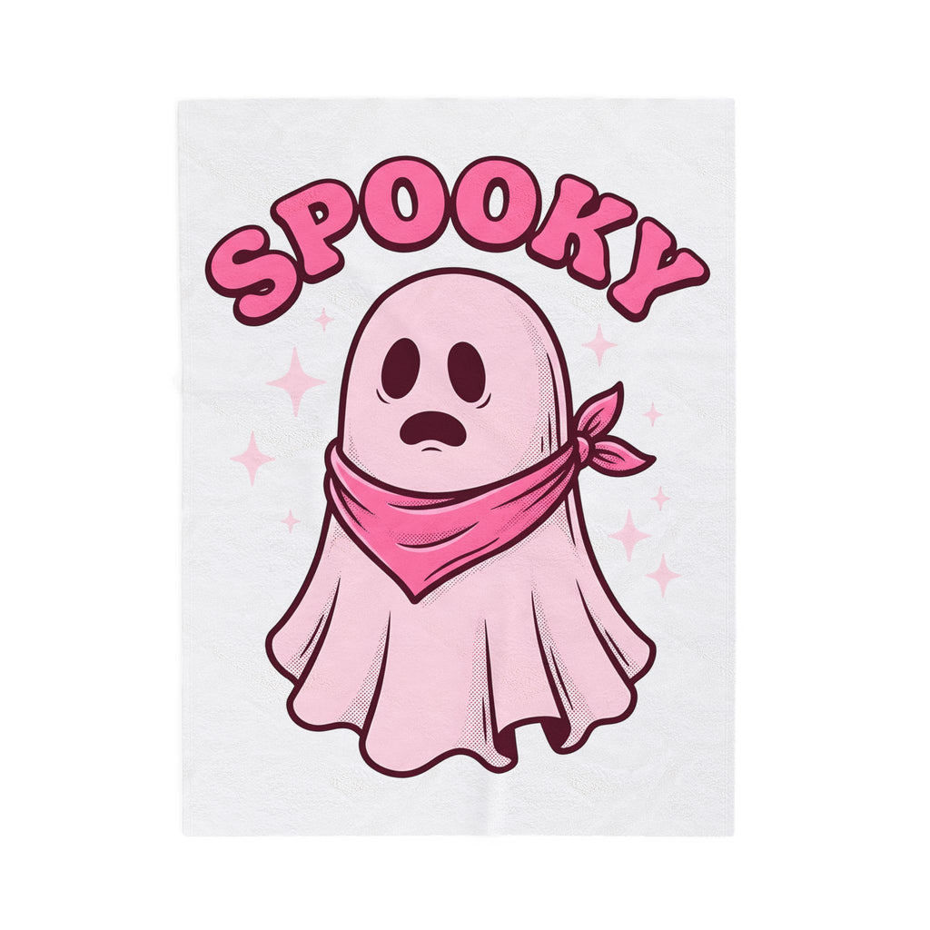 Ghost Scarf Cowgirl Season Gift Comic Scarf Rodeo Fan Cartoon Autumn Vintage Glitter Blanket