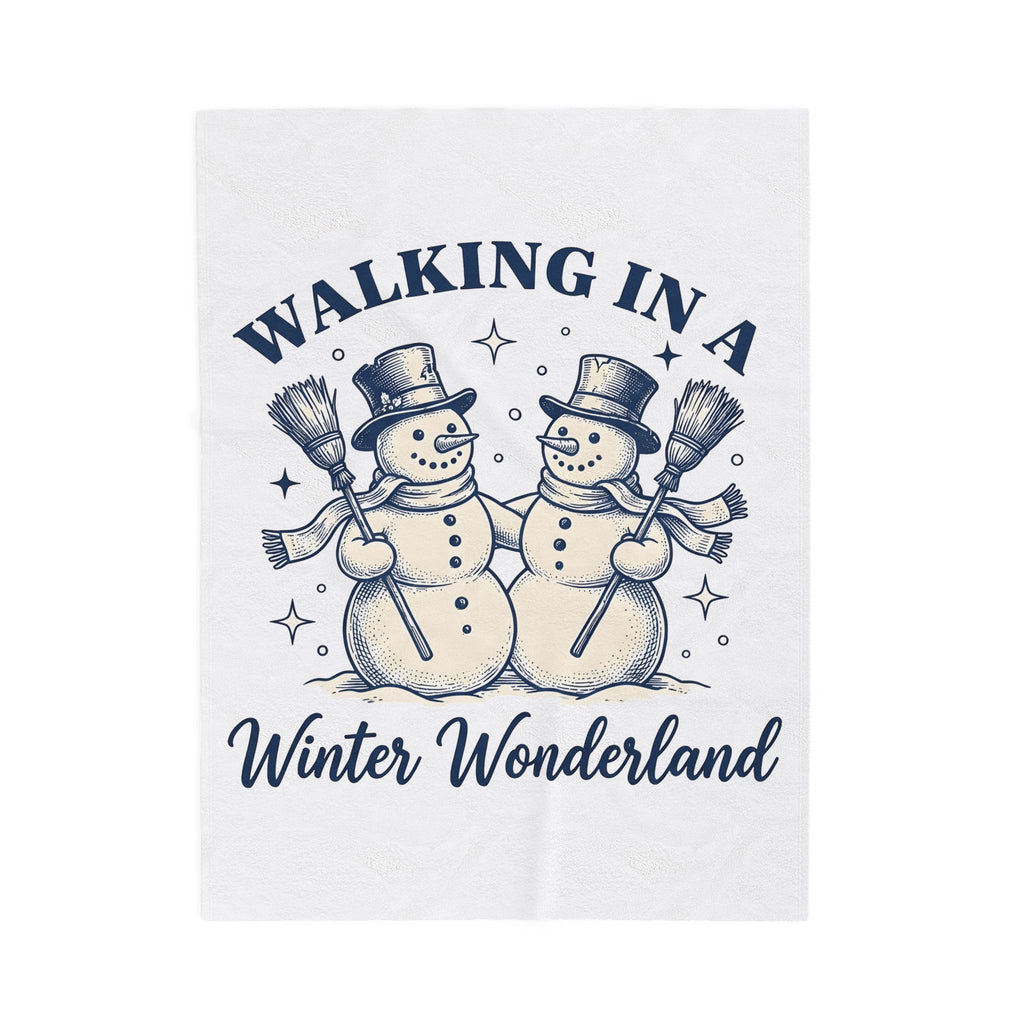 Snowman Twosome Blanket Christmas Cold Gift Women Handmade Blanket Frosty Blanket Xmas Fan Handmade Blanket Frosty Graphic Cartoon Glimmers Blanket