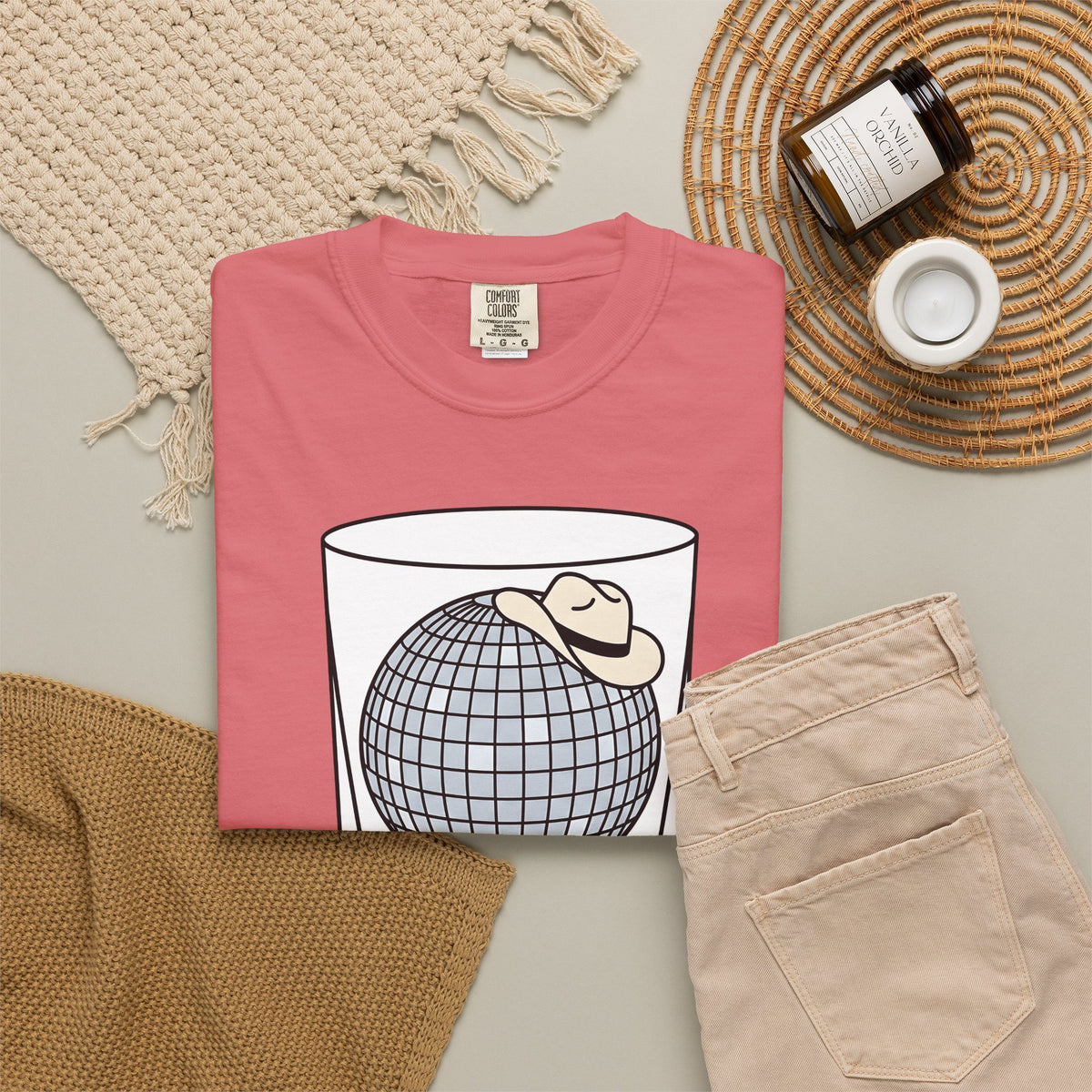 Disco Ball Glass T-Shirt Cowgirl Festivity Gift Women Cartoon T-Shirt Mirror Ball T-Shirt Rodeo Fan Comic T-Shirt Party Graphic Hand Drawn Cowboy