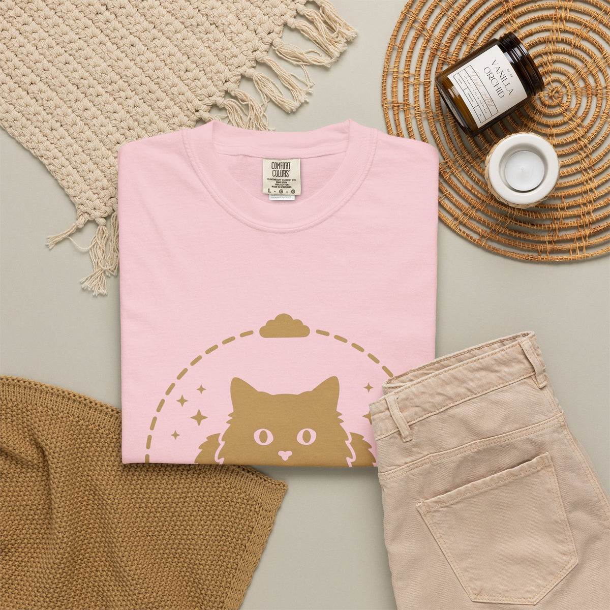 Soft Cat Cat Pet Gift Simple Kitten Cat Fan Minimalist Animal Contemporary Sparkles T-Shirt