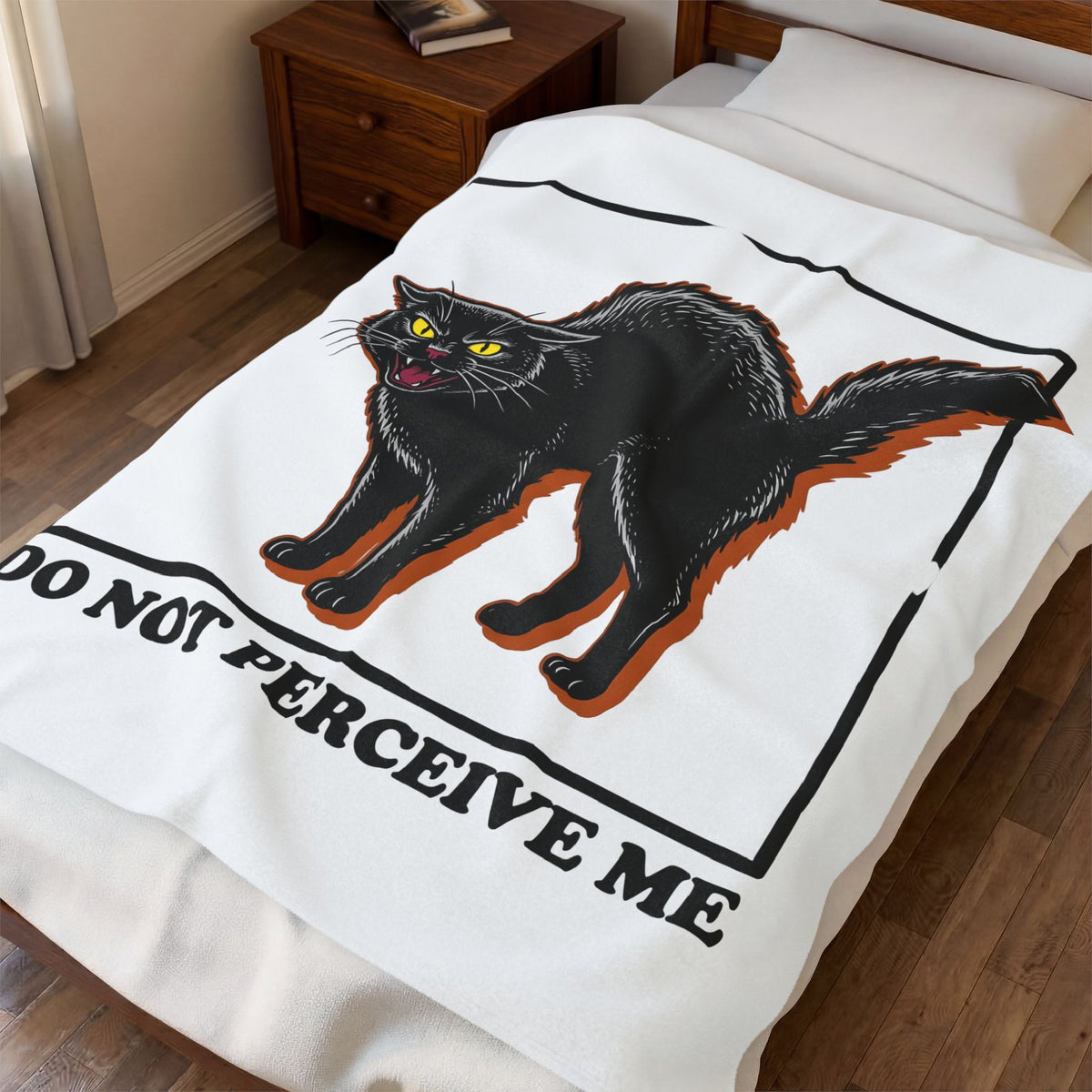 Ebony Cat Cat Event Gift Clean Black Cat Feline Fan Minimalist Party Aged Shining Blanket