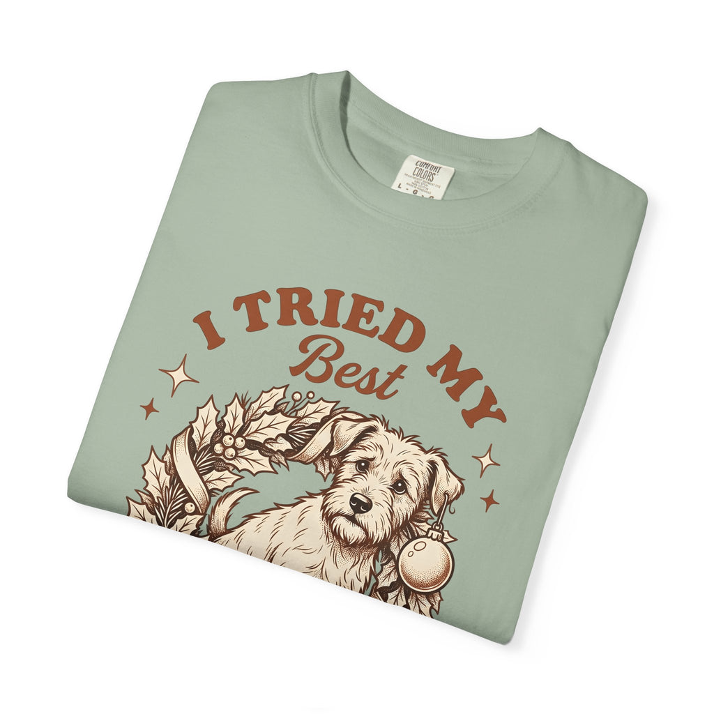 Dog Garland T-Shirt Christmas Pets Gift Women Classic T-Shirt Dog Swag T-Shirt Xmas Fan Doggy Graphic T-Shirt Doodle Bauble T-Shirt
