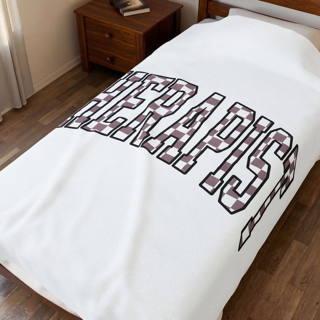 Therapist Phrase Blanket Therapist Self Care Gift Women Pop Art Blanket Counselor Blanket Mental Health Professional Enthusiast Retro Blanket