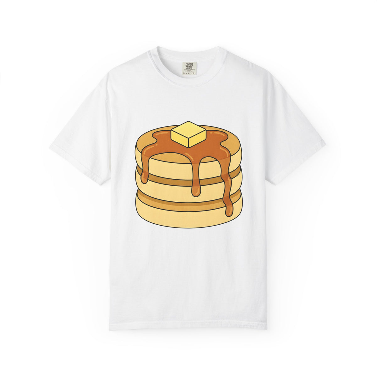 Flapjack Pile T-Shirt Desserts Brunch Gift Women Comic T-Shirt Granola Bar T-Shirt Pastry Fan Cartoon T-Shirt Breakfast Graphic Simple Honey T-Shirt