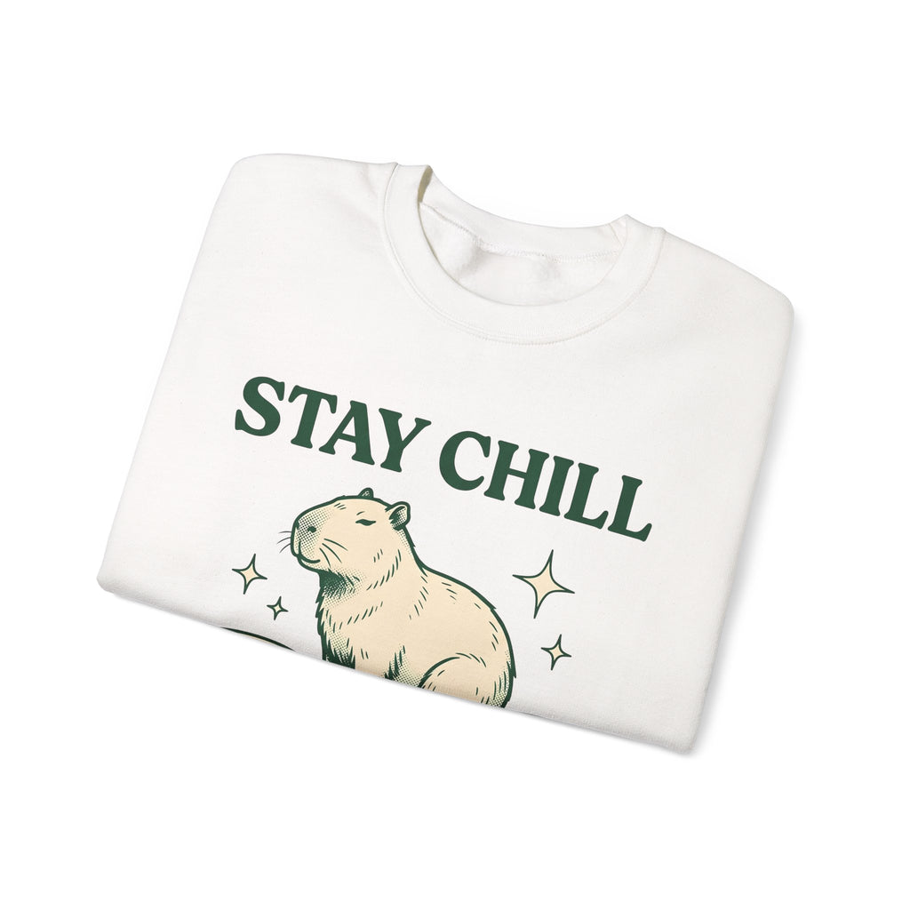 Capybara Sweatshirt Capybara Creatures Gift Women Sketch Sweatshirt Rodent Sweatshirt Capybara Fan Guinea Pig Sweatshirt Animal Graphic Cartoon Lotus Leaf