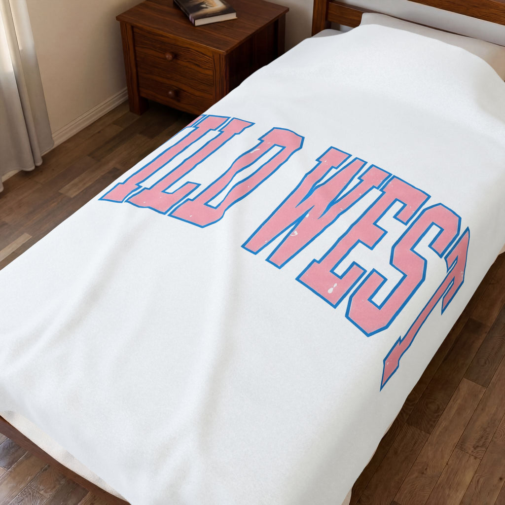 Cowboy Text Blanket Cowgirl Cowboy Gift Women Rustic Blanket Typography Blanket Rodeo Fan Western Blanket Cowboy Graphic Old School Curved Font