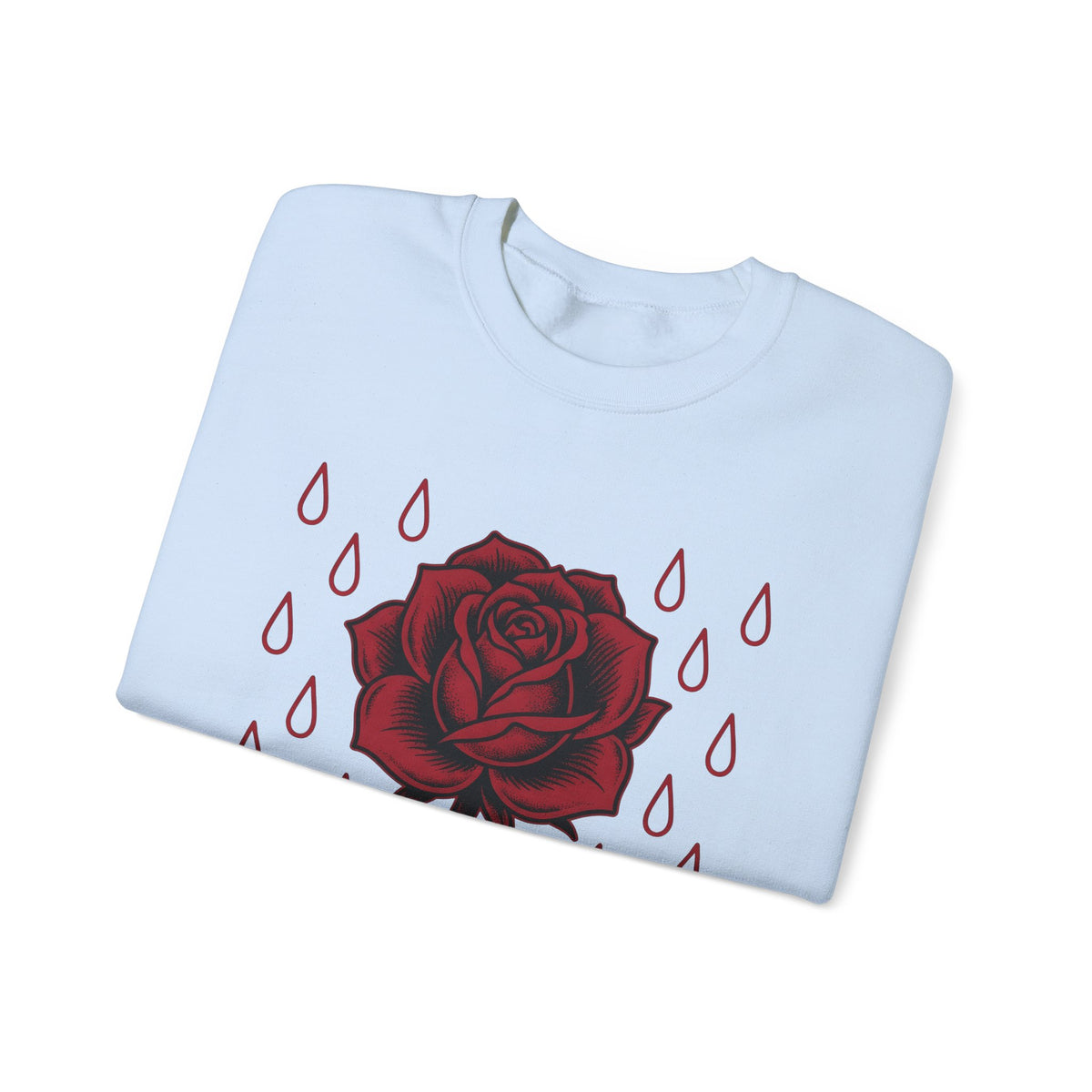 Rose Flower Cowgirl Floral Gift Tattoo Flower Rodeo Fan Ink Floral Vintage Raindrops Sweatshirt