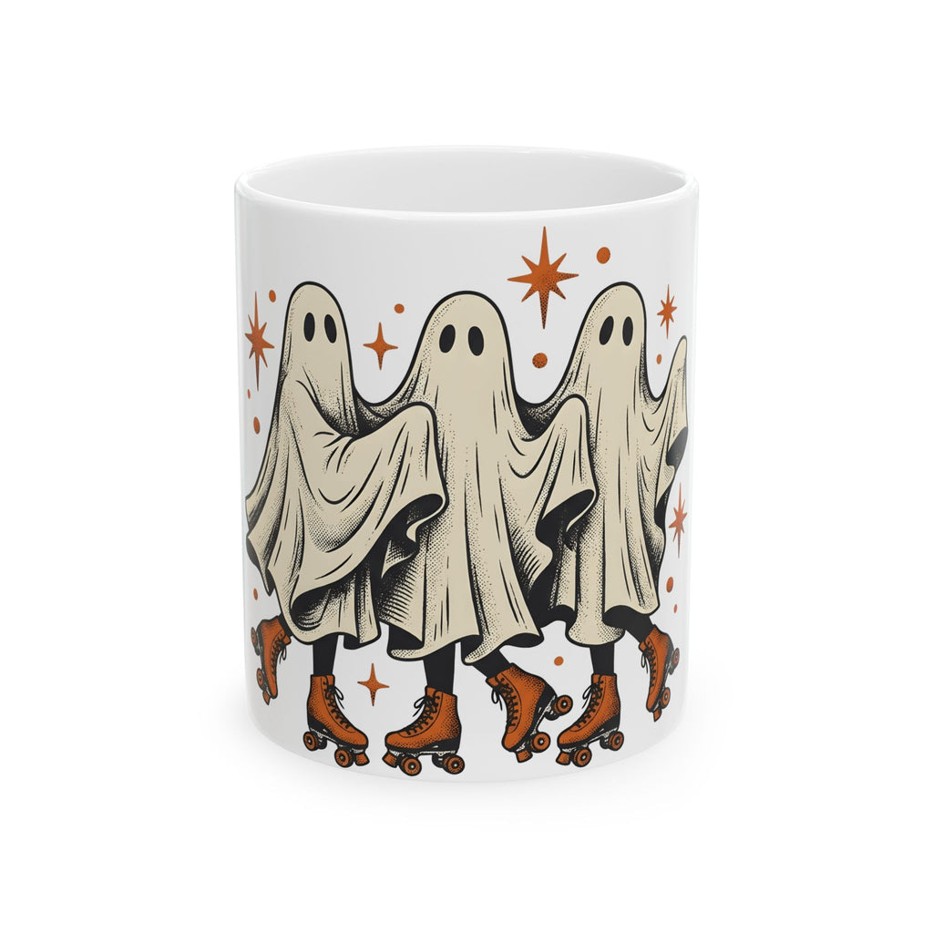 Apparition Skate Mug Halloween Rollerblade Gift Women Hand Drawn Mug Skateboard Mug Spooky Fan Hand Drawn Mug Inline Skate Graphic