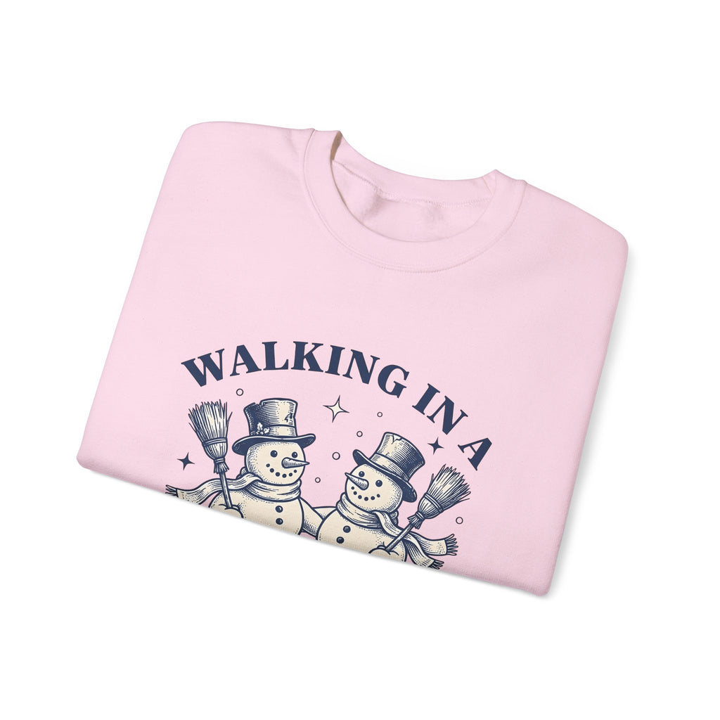 Snowman Twosome Sweatshirt Christmas Cold Gift Women Handmade Sweatshirt Frosty Sweatshirt Xmas Fan Handmade Sweatshirt Frosty Graphic Cartoon Glimmers Sweatshirt