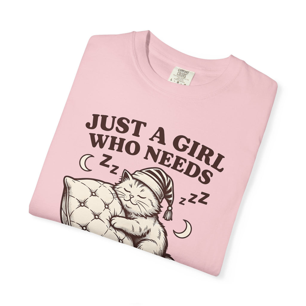 Sleeping Cat T-Shirt Cat Nap Gift Women Vintage T-Shirt Kitten T-Shirt Cat Fan Retro T-Shirt Slumber Graphic Hand Drawn T-Shirt T-Shirt