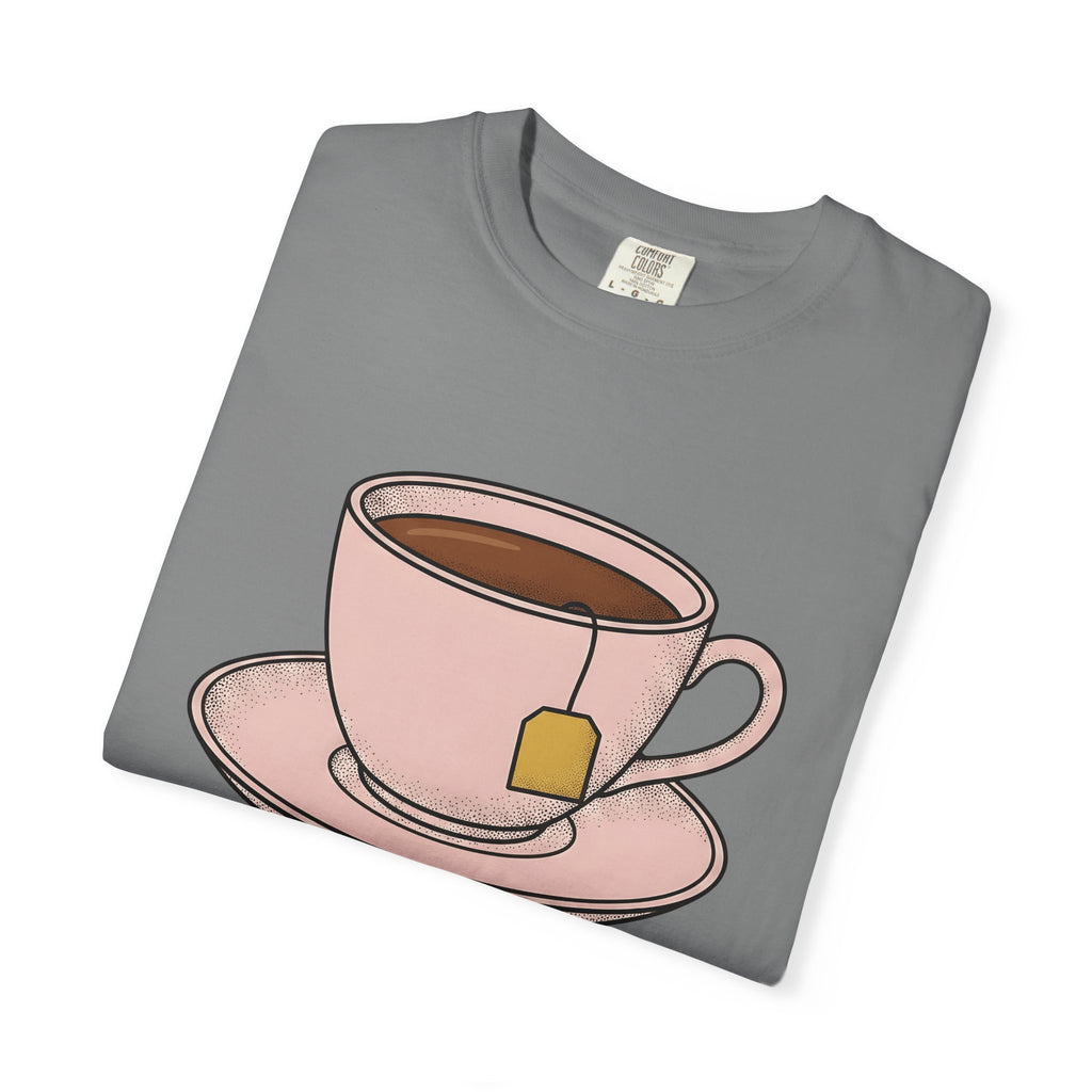 Tea Cup T-Shirt Drinks Foodie Gift Women Hand Drawn T-Shirt Teacup T-Shirt Beverage Fan Illustrated T-Shirt Food Graphic Minimalist Tea T-Shirt T-Shirt