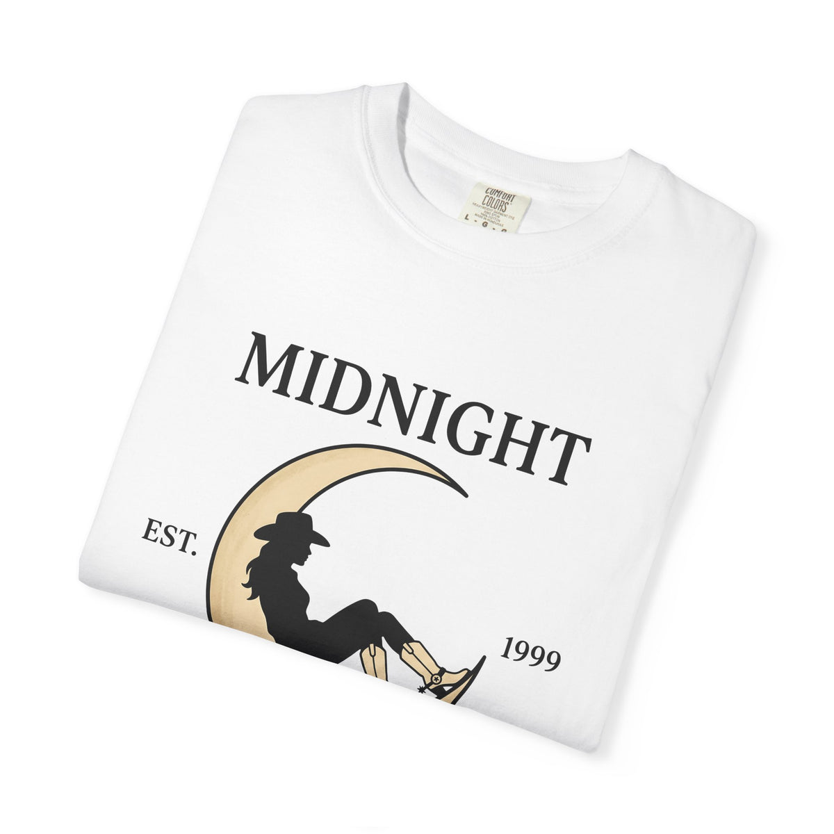 Cowgirl Moon Cowgirl Ranch Gift Cartoon Moonlight Cowgirl Fan Toon Farm Sketch Riding Boots T-Shirt