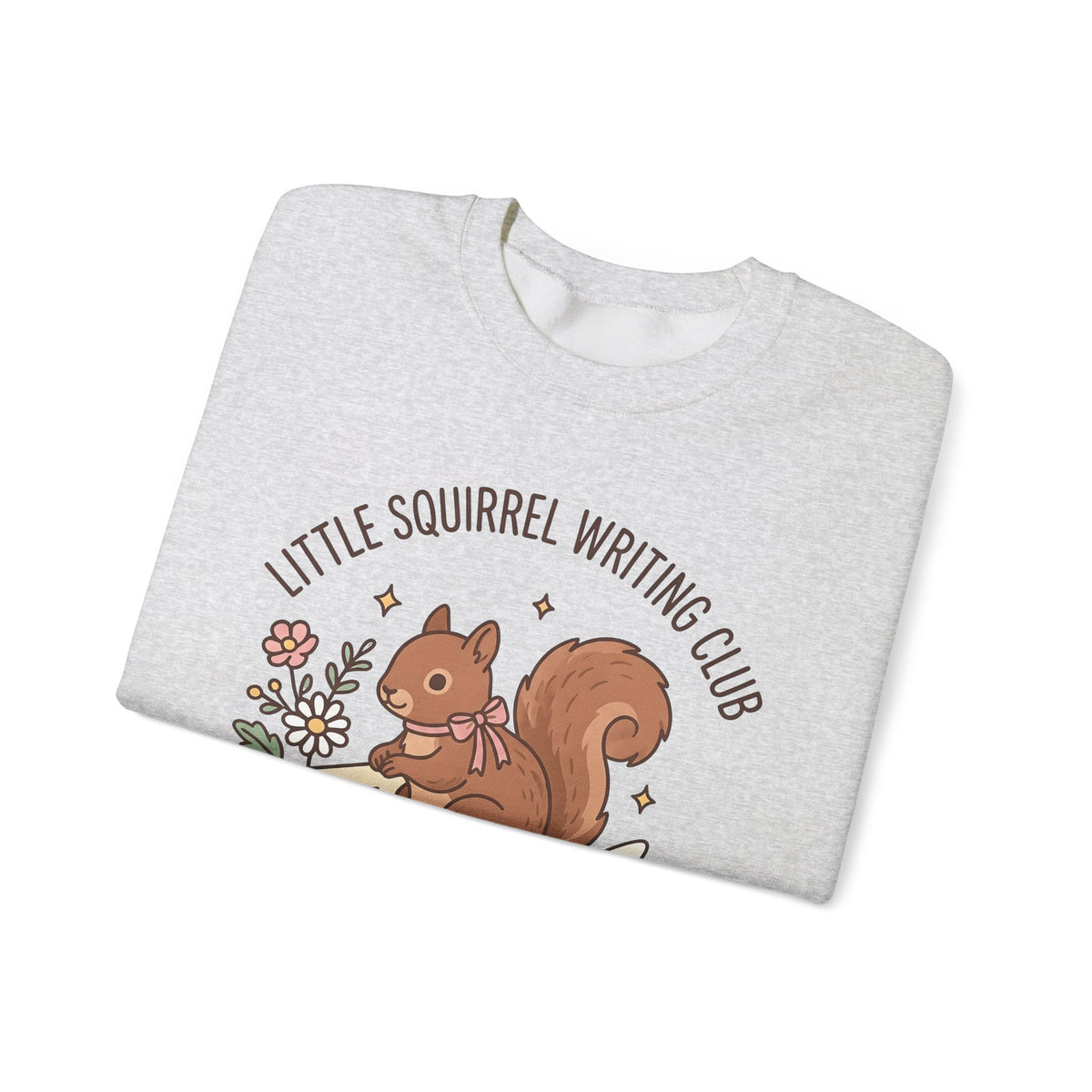 Squirrel Tower Papers Sweatshirt Writing Critter Gift Women Playful Sweatshirt Paper Tower Sweatshirt Author Fan Stationery Sweatshirt Animal Graphic Line Art