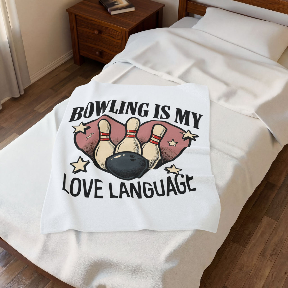 Bowling Pins Ball Blanket Bowling Humor Gift Women Vintage Blanket Bowling Ball Blanket Bowler Fan Distressed Blanket Funny Graphic Retro Heart